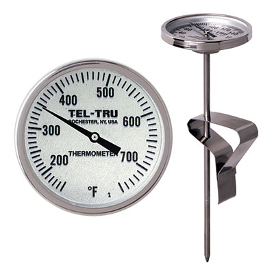 BIG Green Egg, Primo, Komodo, Grill Dome, or other Kamado-style Replacement Thermometer LT225R, 5 inch stem, 150/750 degrees F