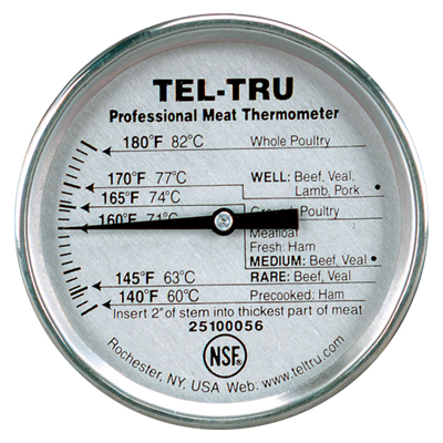 Meat Cooking Thermometer RM275R, 2 inch dial, 5 inch stem, 140/180 degrees F