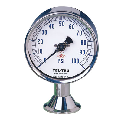 Chem Sanitary Pressure Gauge 2581, 2-1/2″ dial