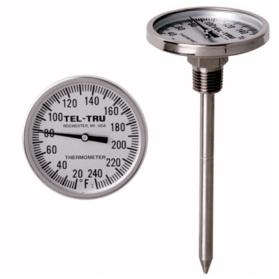 LN250R Back Connect Thermometer, 2 inch dial with calibration feature