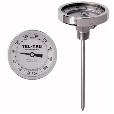 GT300 Back Connect Thermometer, 3 inch dial, 304SS wetted parts