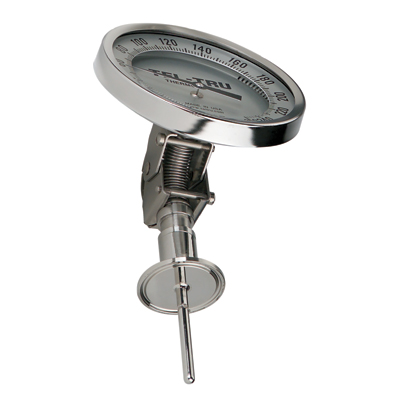 Sanitary Bimetal Thermometer with 3″ dial and adjustable angle, SAA375R