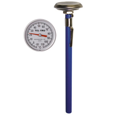 Refrigerator/Freezer Thermometer AD44R, 1-3/8 inch dial, 5 inch stem, -40/160 degrees F