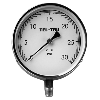 Mechanical Contractor Pressure Gauge Model 52, 4-1/2″ dial, 1/4″ NPT, lower conn.