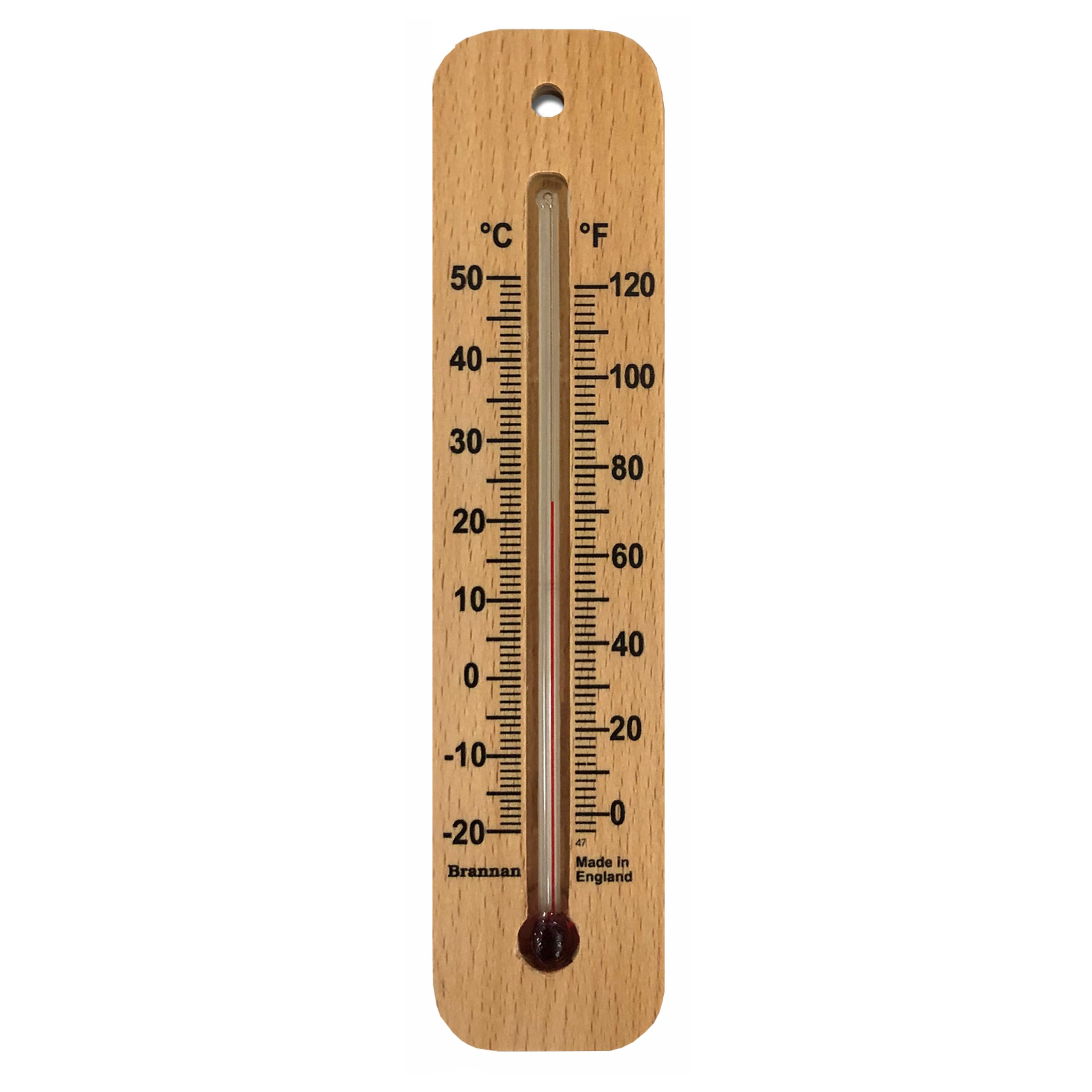 150mm wood wall thermometer