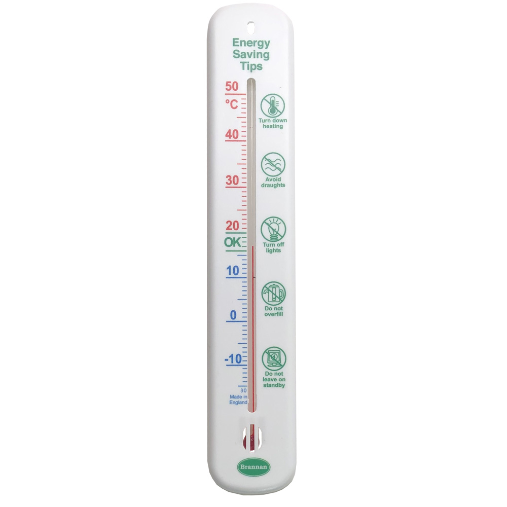 215mm wall thermometer with energy saving tips