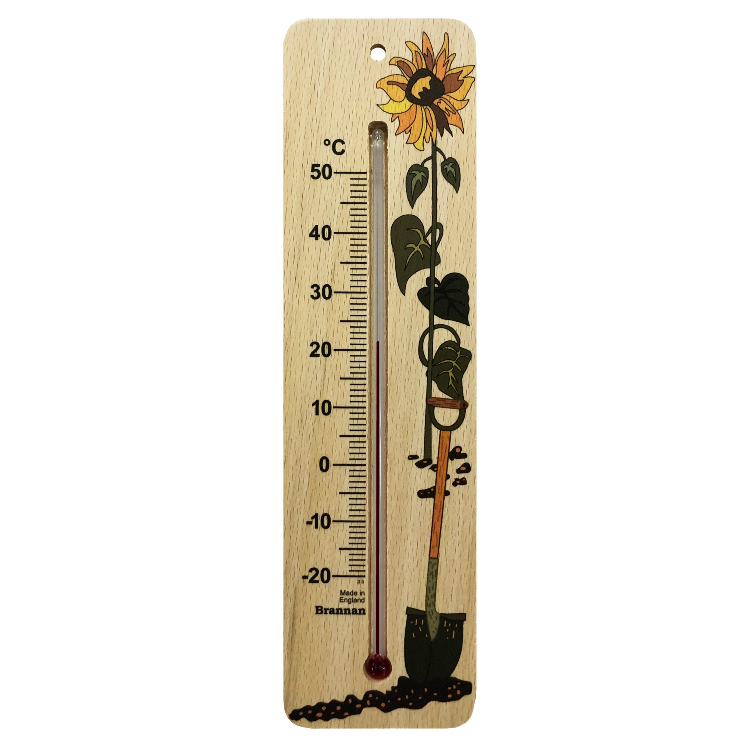 215mm wide wood wall thermometer – garden design