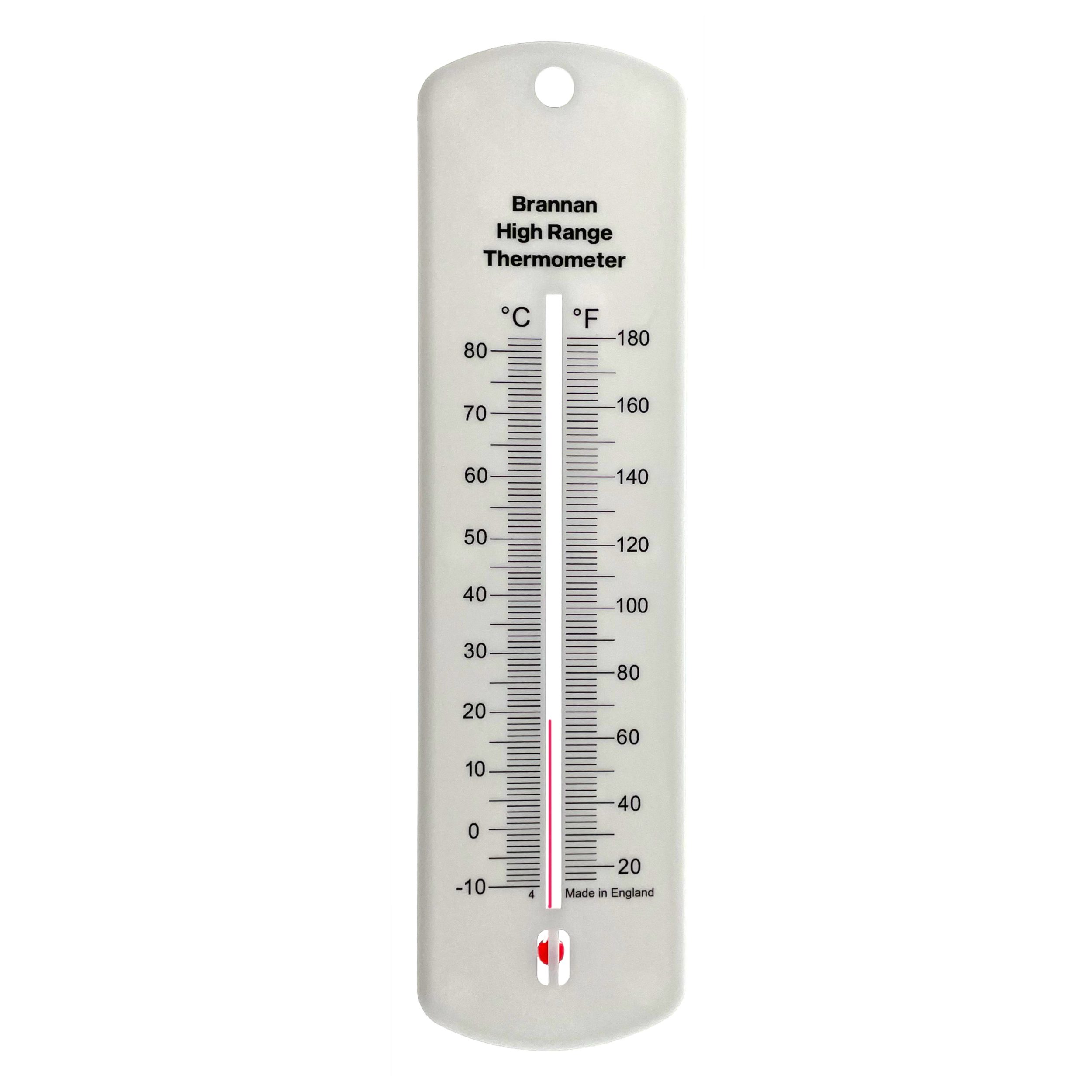 240mm high range plastic wall thermometer