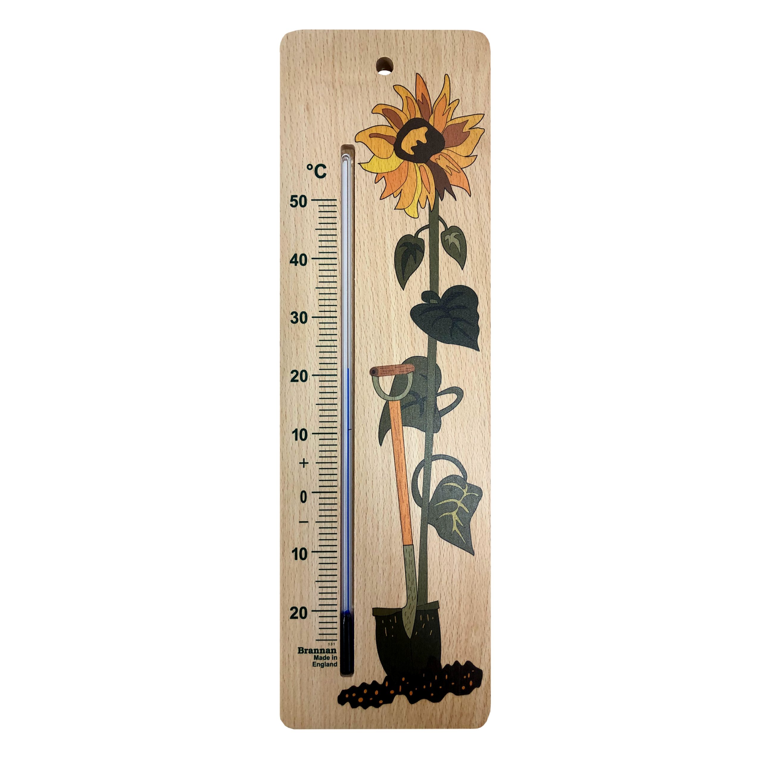 380mm wide wood wall thermometer – garden design