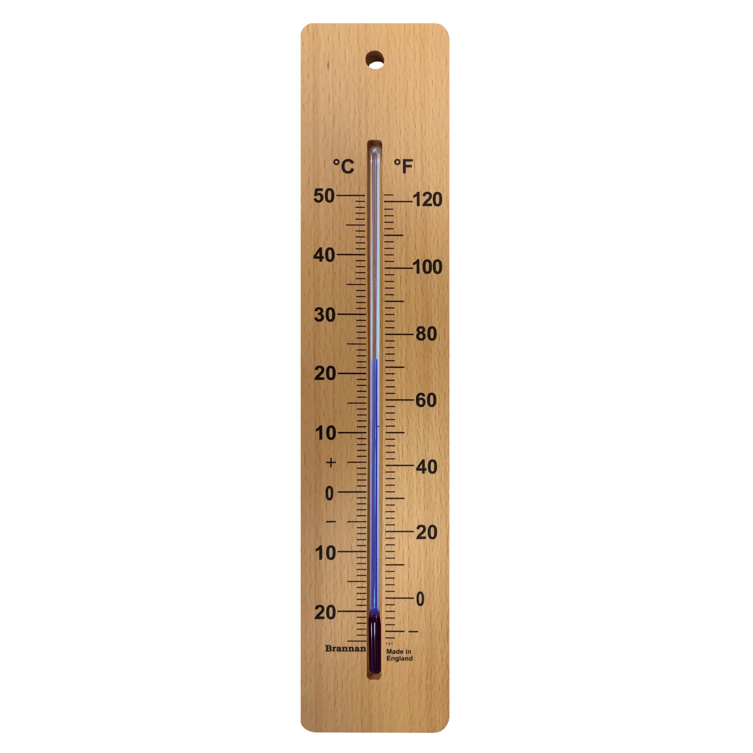 380mm wood wall thermometer